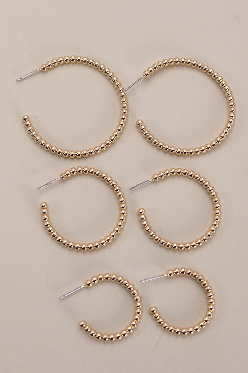 BALL HOOP EARRINGS